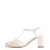 Scarpin Tira t Couro Off White - imagem 4