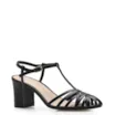 Scarpin Tira t Couro Preto - imagem 1