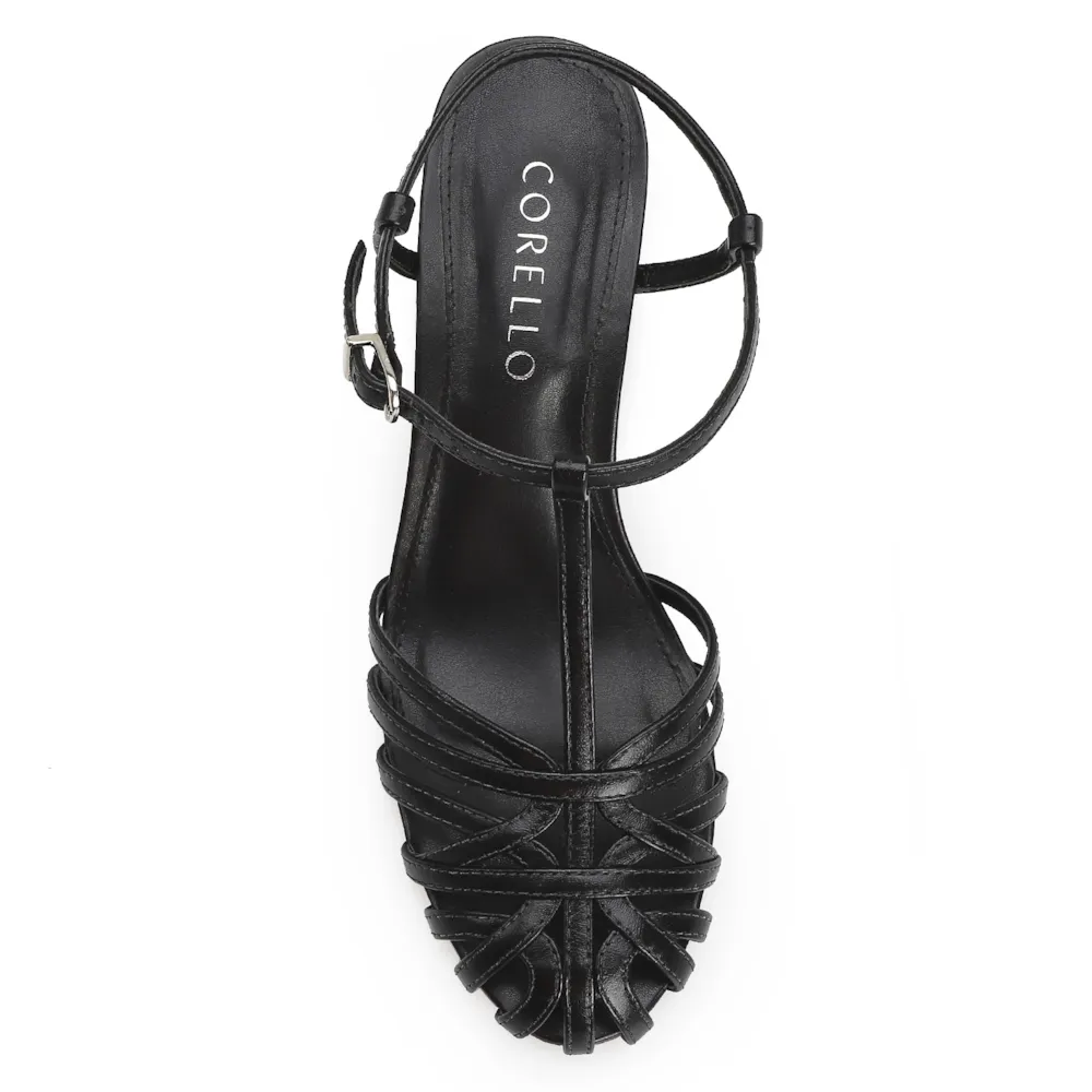Scarpin Tira t Couro Preto - imagem 5
