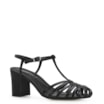 Scarpin Tira t Couro Preto - imagem 1