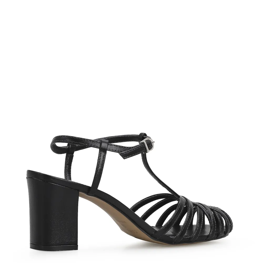 Scarpin Tira t Couro Preto - imagem 3
