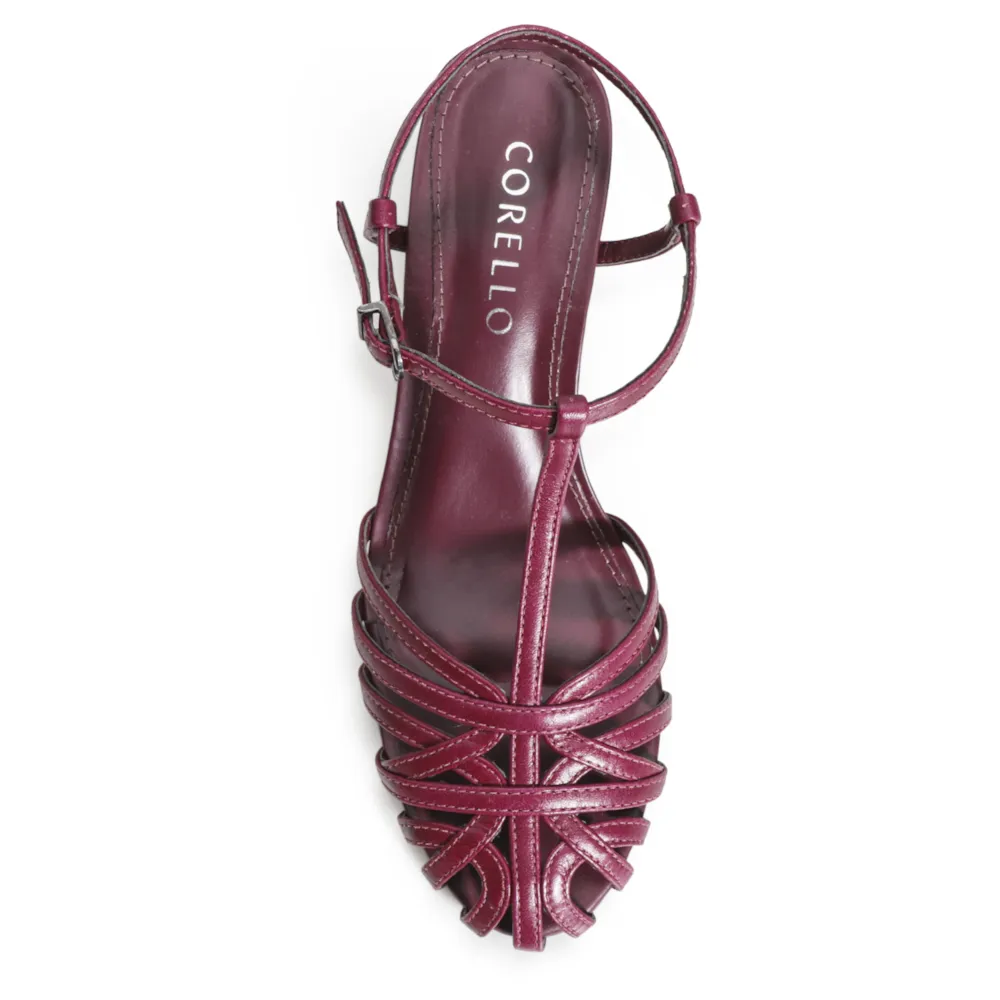 Scarpin Tira t Couro Vinho - imagem 5
