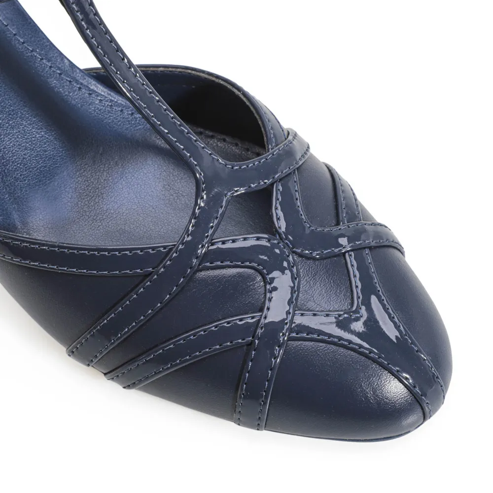 Scarpin Tiras Couro Azul - imagem 6