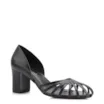 Scarpin Tiras Couro Preto - imagem 1