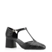 Scarpin Tiras Couro/Verniz Preto - imagem 1