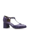 Scarpin Tiras Couro/Verniz Roxo - imagem 1