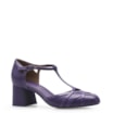 Scarpin Tiras Couro/Verniz Roxo - imagem 1