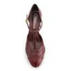 Scarpin Tiras Couro Vinho /Verniz Vinho - imagem 6