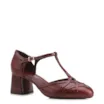 Scarpin Tiras Couro Vinho /Verniz Vinho - imagem 1