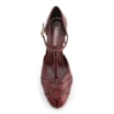 Scarpin Tiras Couro Vinho /Verniz Vinho - imagem 6
