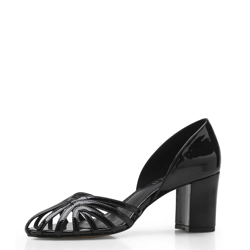 Scarpin Tiras Verniz Preto - imagem 4
