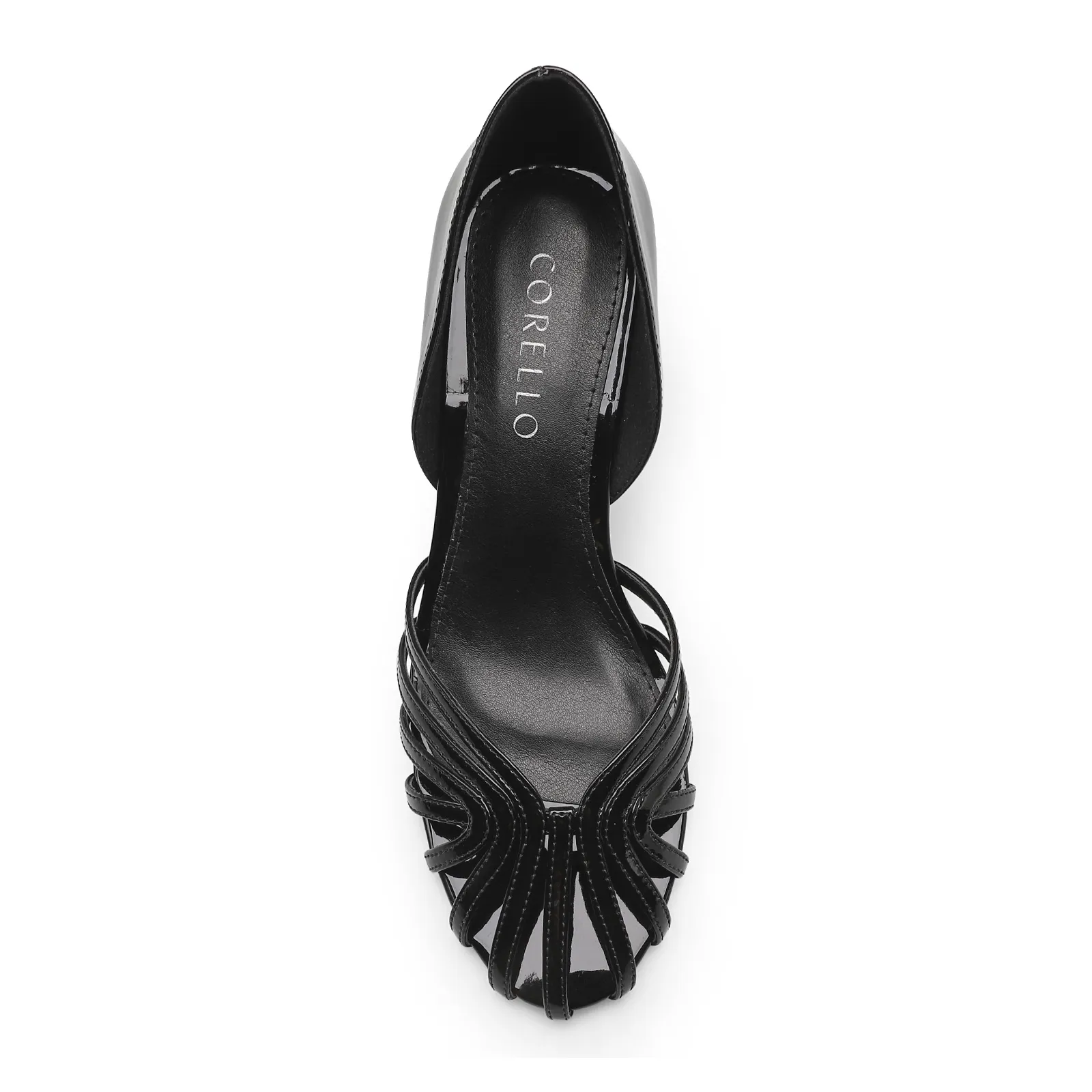 Scarpin Tiras Verniz Preto