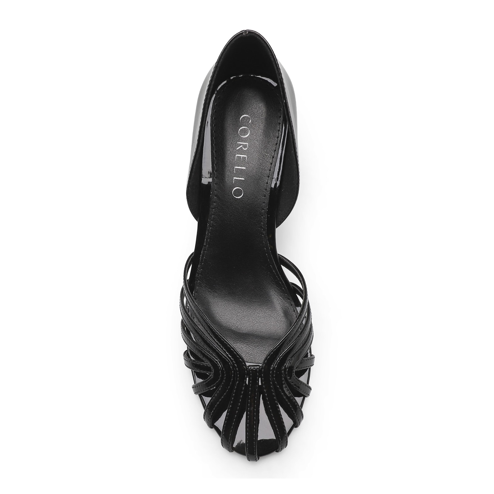 Scarpin Tiras Verniz Preto