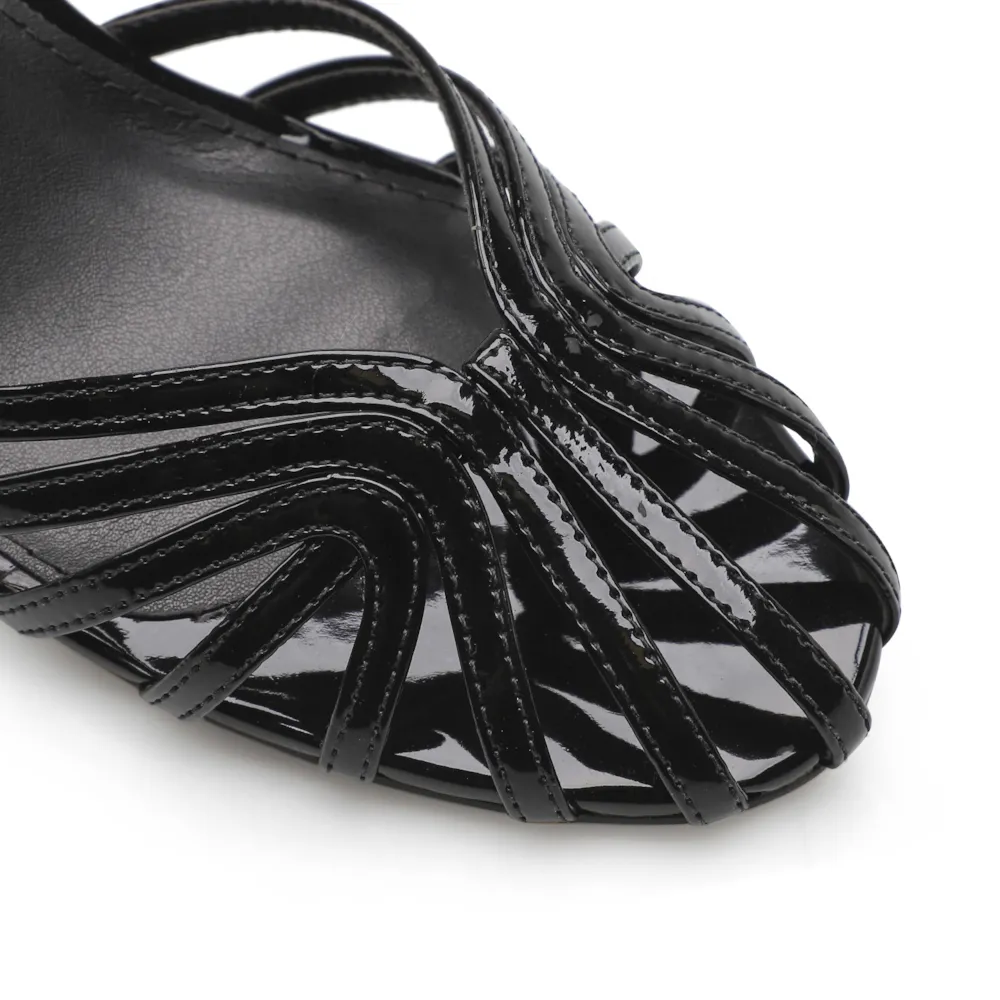 Scarpin Tiras Verniz Preto - imagem 6