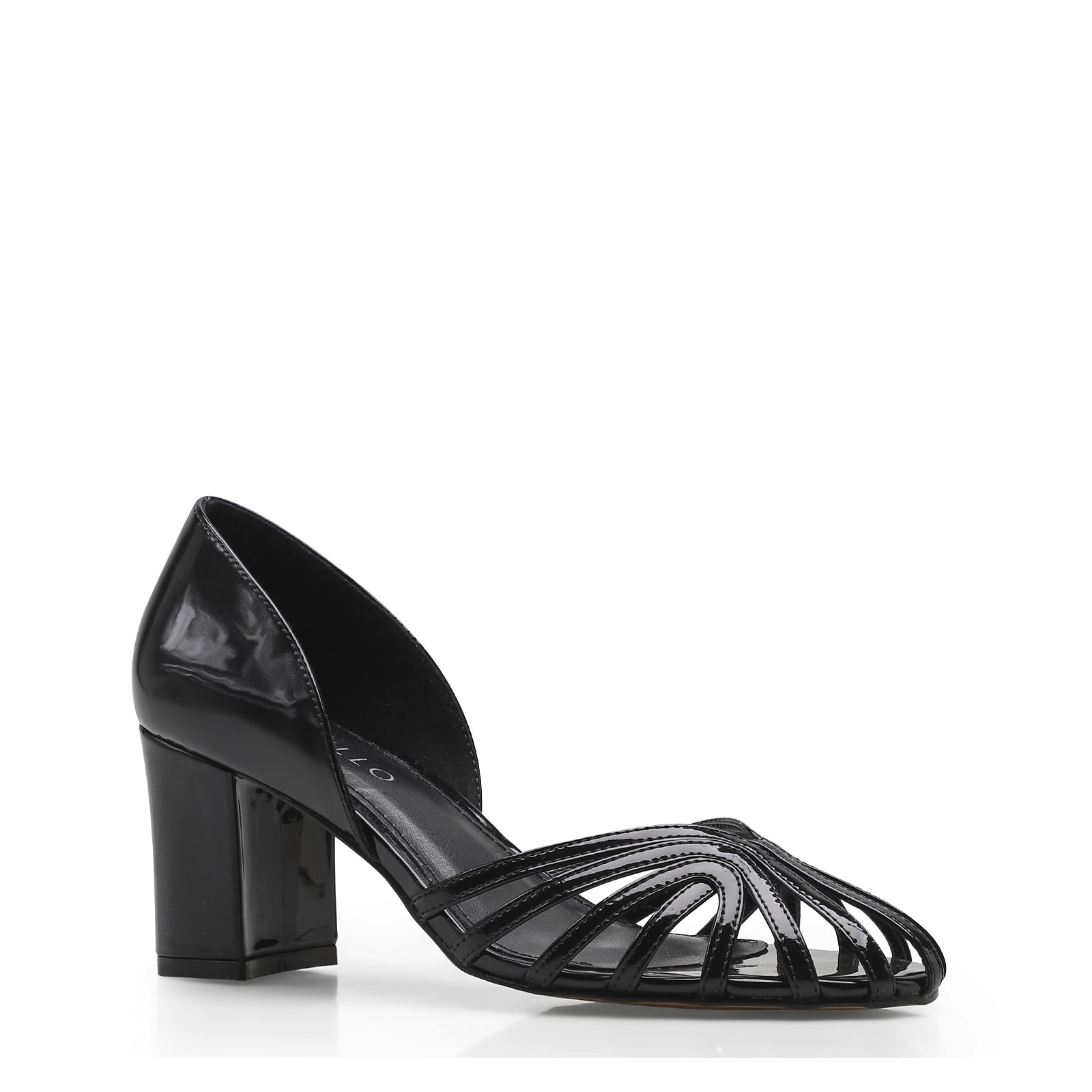 Scarpin Tiras Verniz Preto