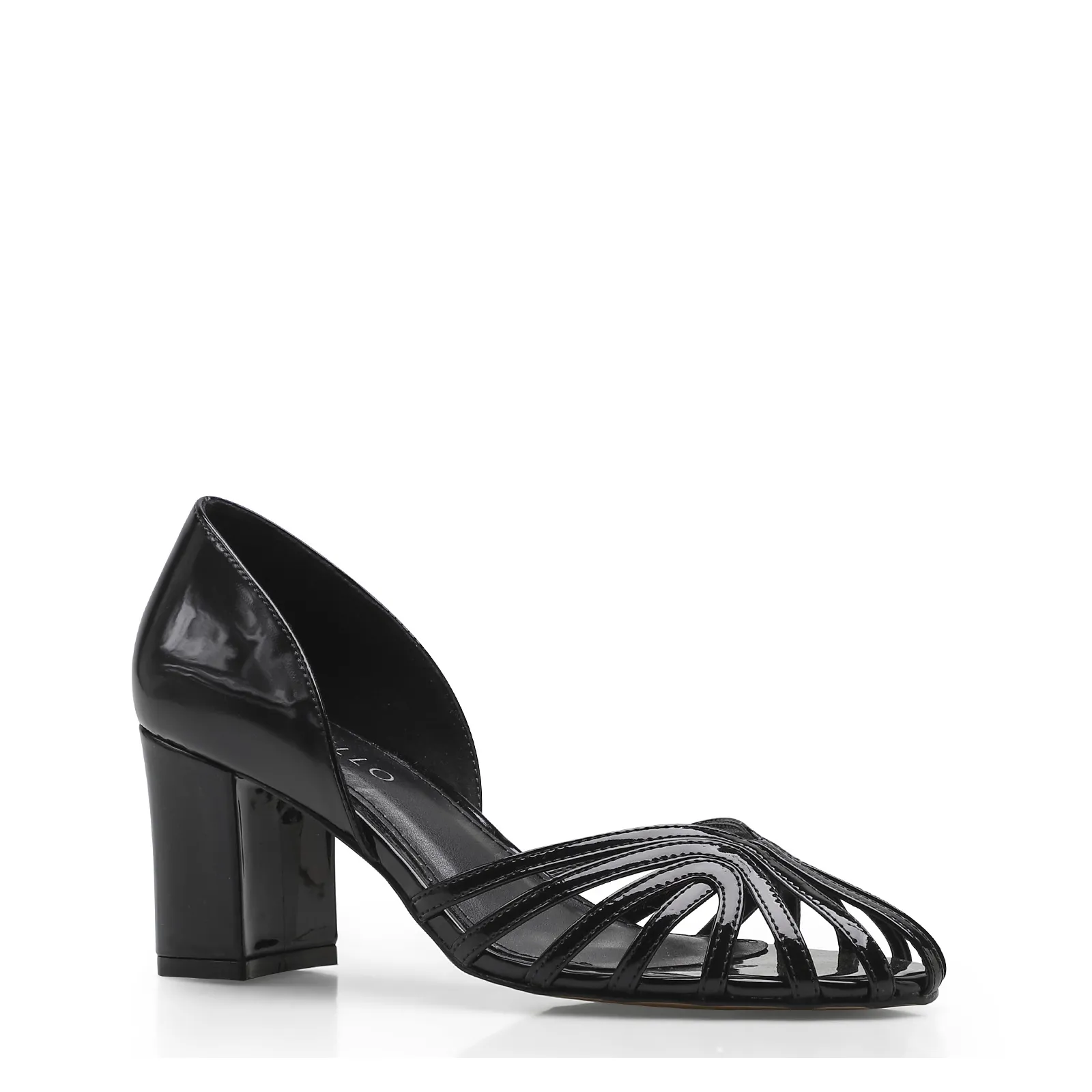 Scarpin Tiras Verniz Preto