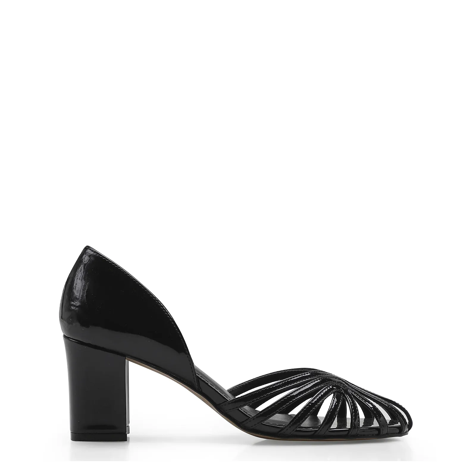 Scarpin Tiras Verniz Preto