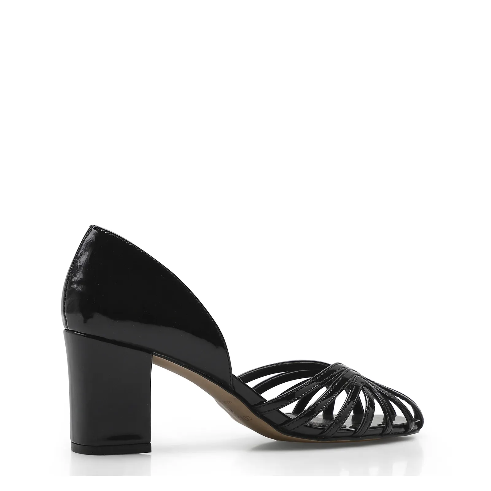 Scarpin Tiras Verniz Preto