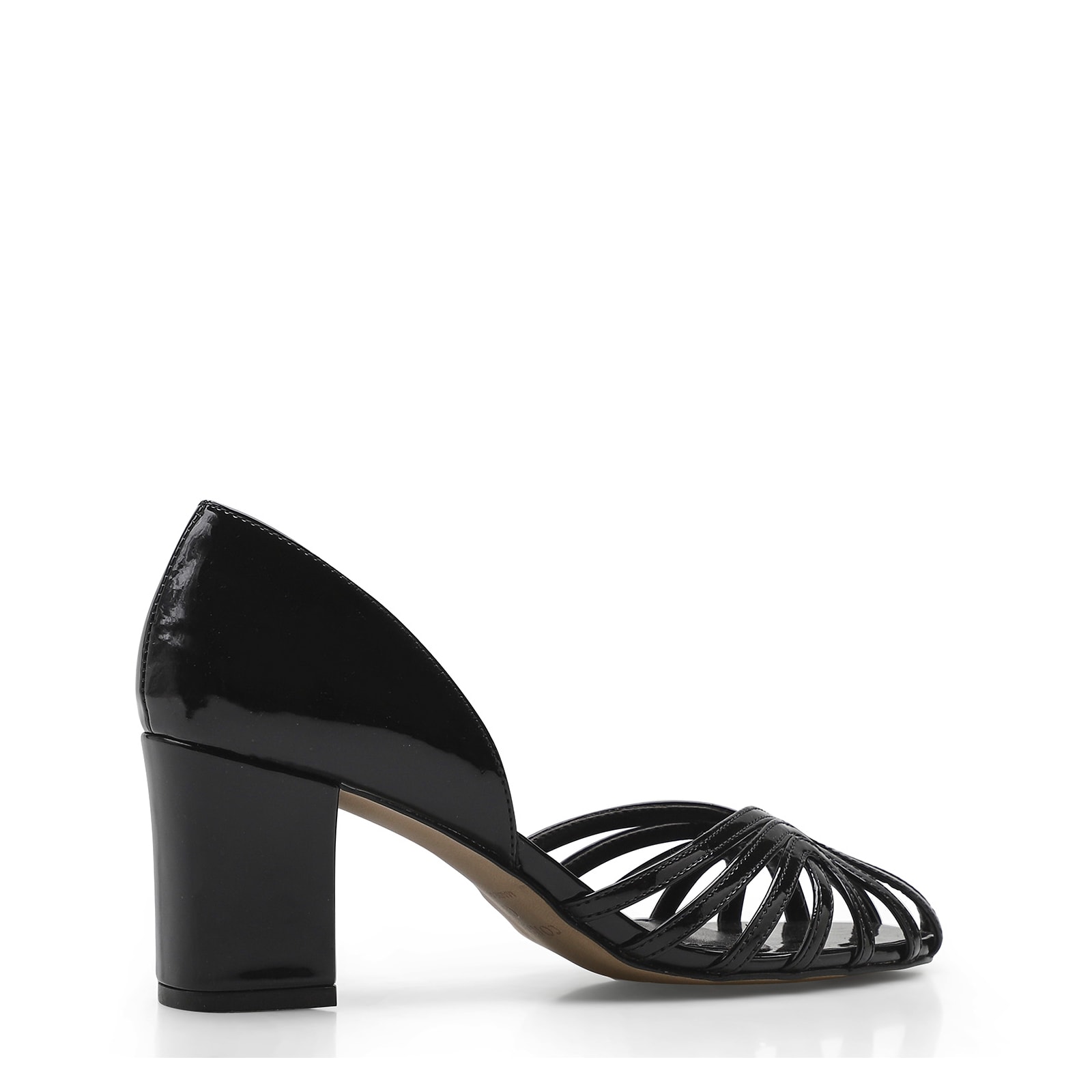 Scarpin Tiras Verniz Preto