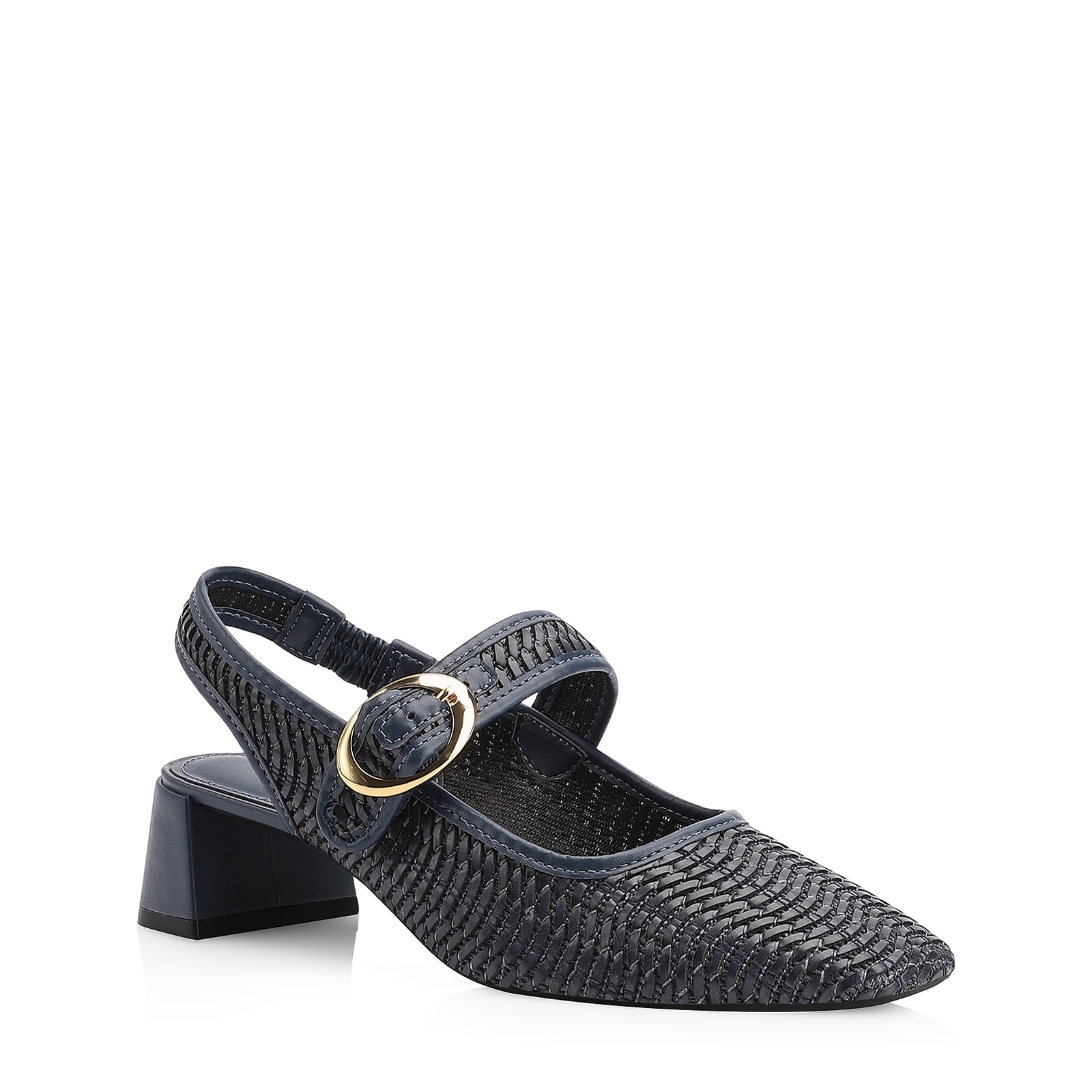 Scarpin Tramado Alt Azul