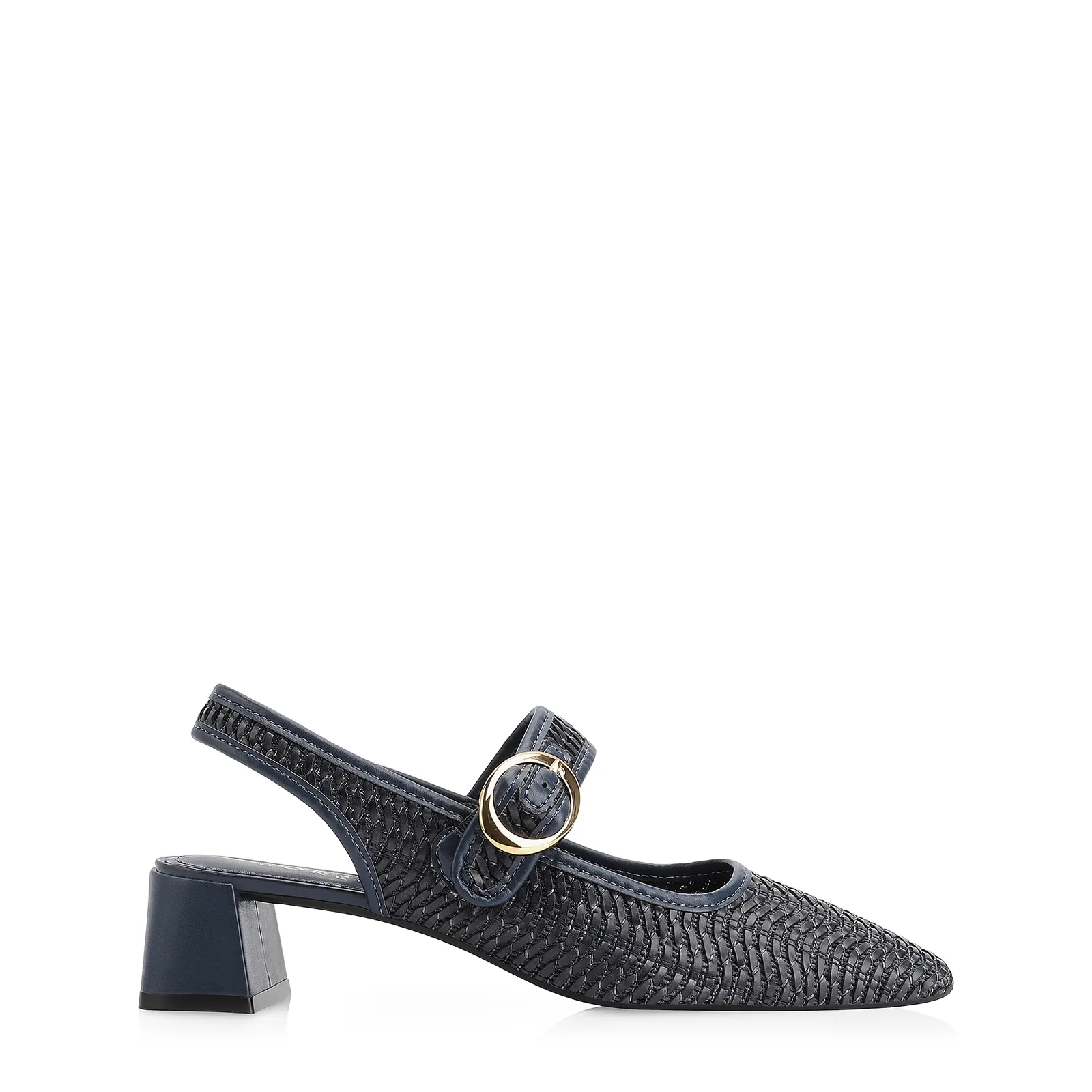 Scarpin Tramado Alt Azul