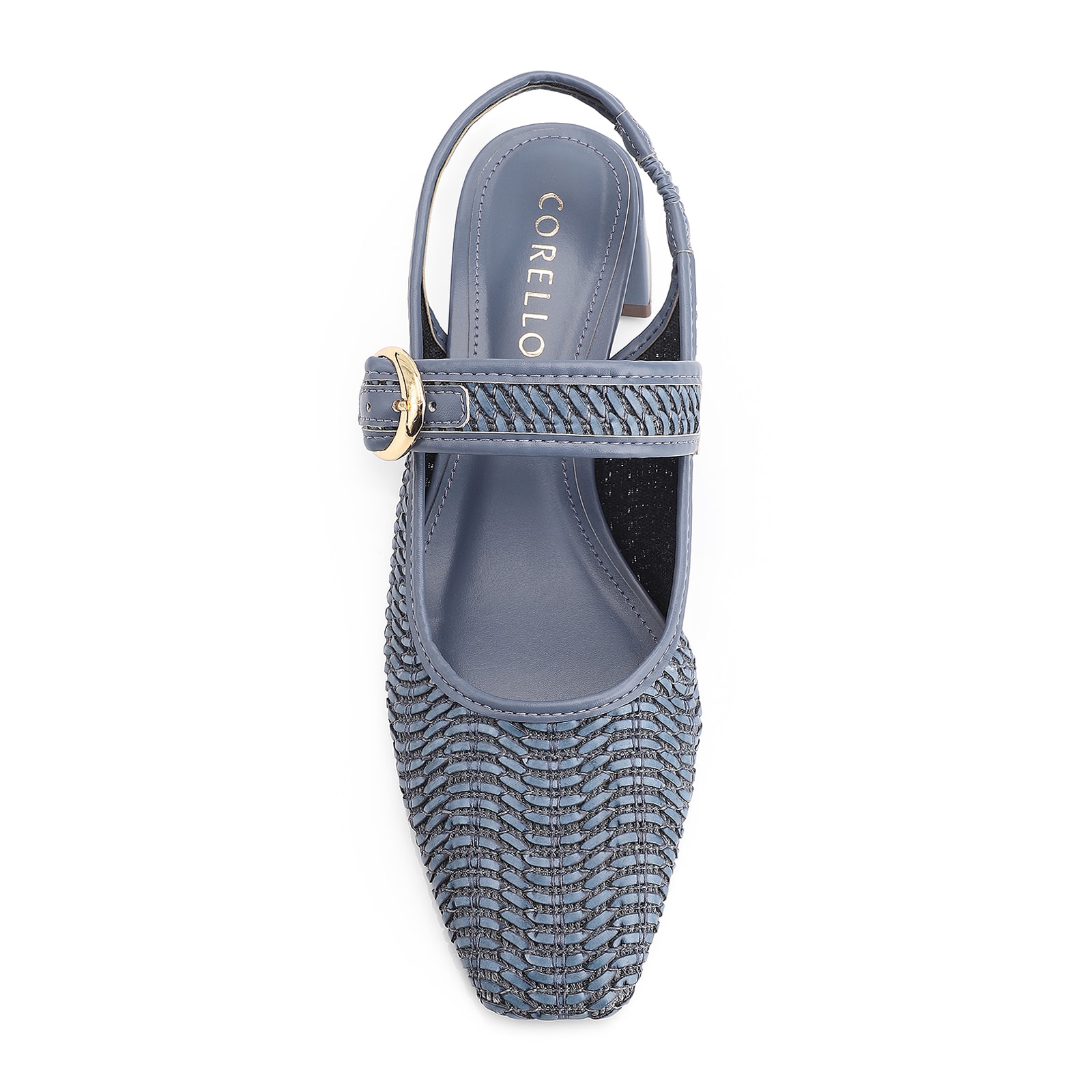 Scarpin Tramado Alt Azul Claro