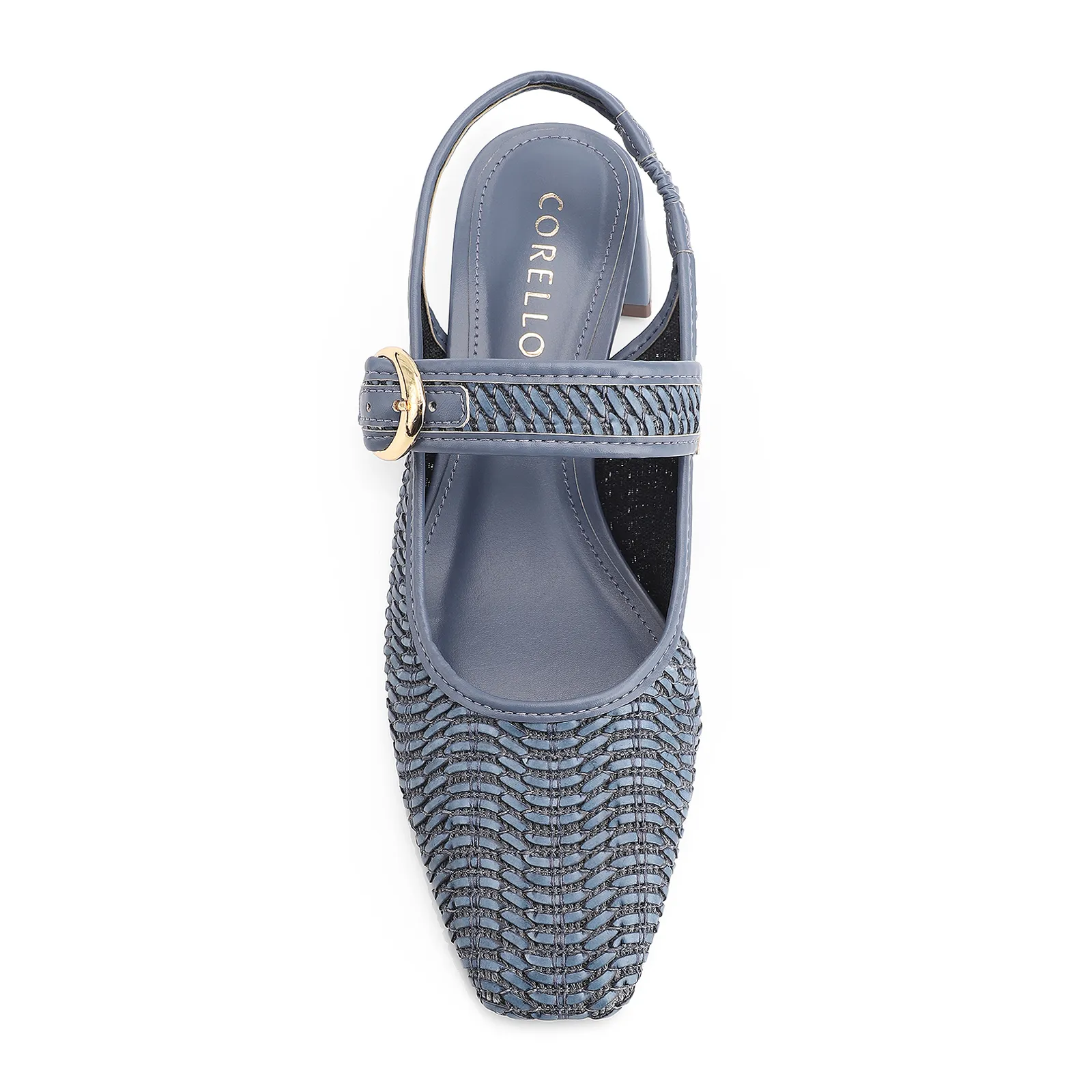 Scarpin Tramado Alt Azul Claro