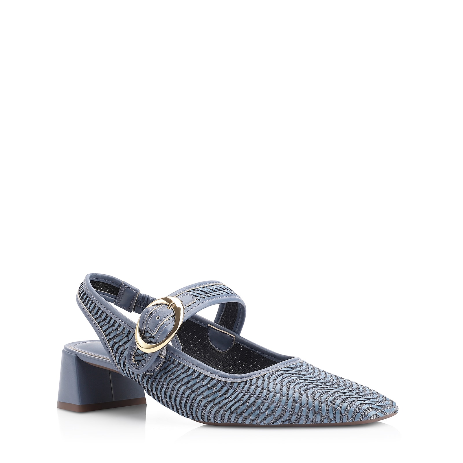Scarpin Tramado Alt Azul Claro