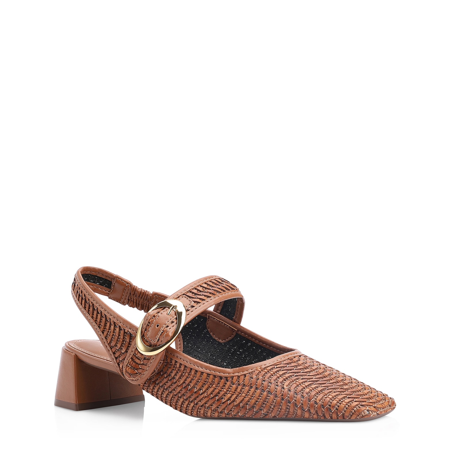 Scarpin Tramado Alt Marrom Claro