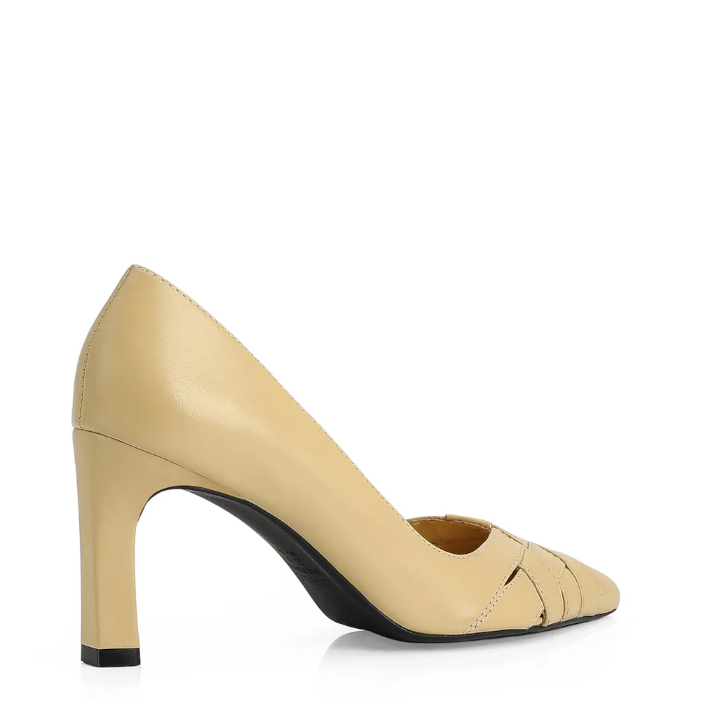 Scarpin Tressê Couro Amarelo - imagem 4