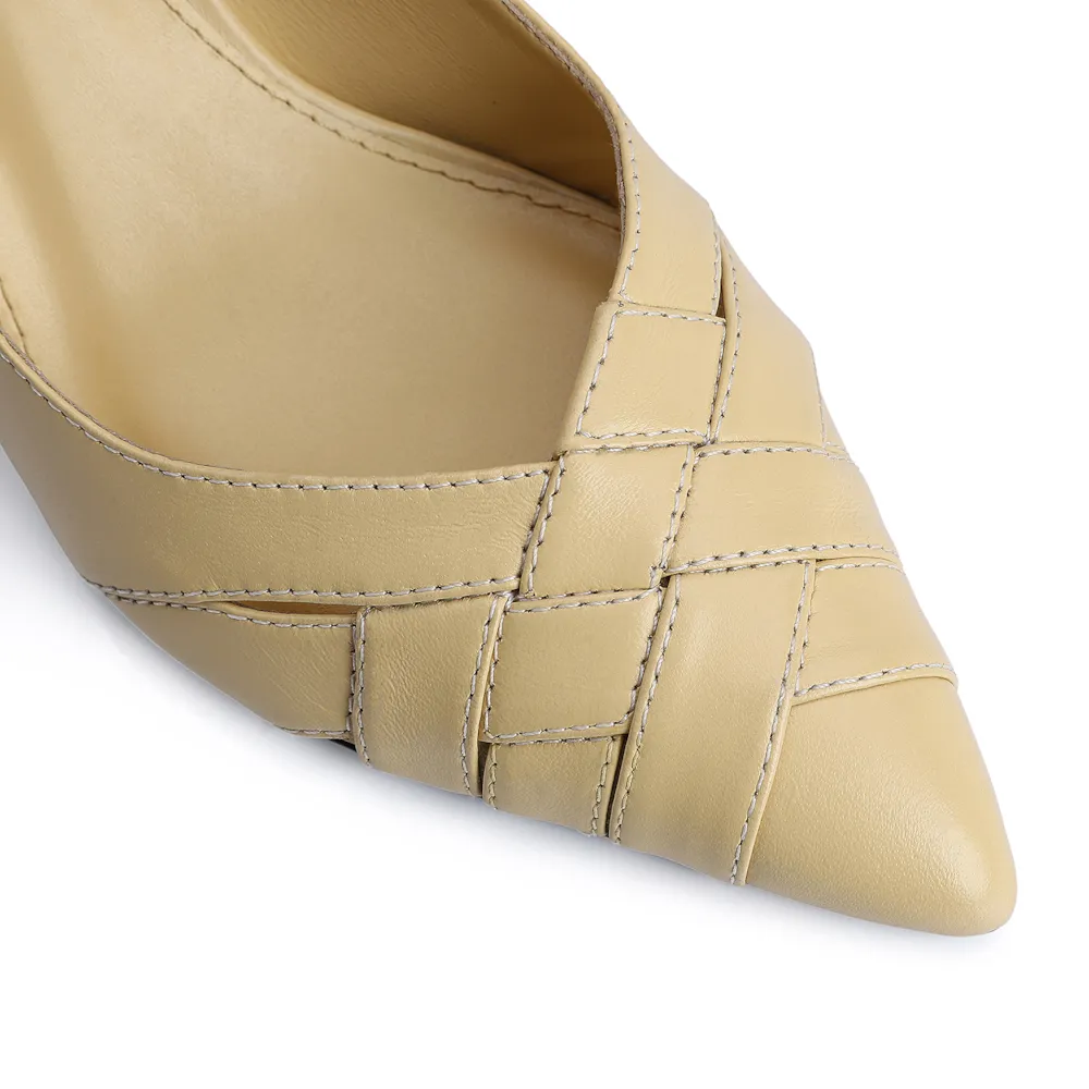 Scarpin Tressê Couro Amarelo - imagem 7