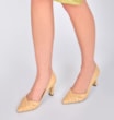 Scarpin Tressê Couro Amarelo - imagem 2