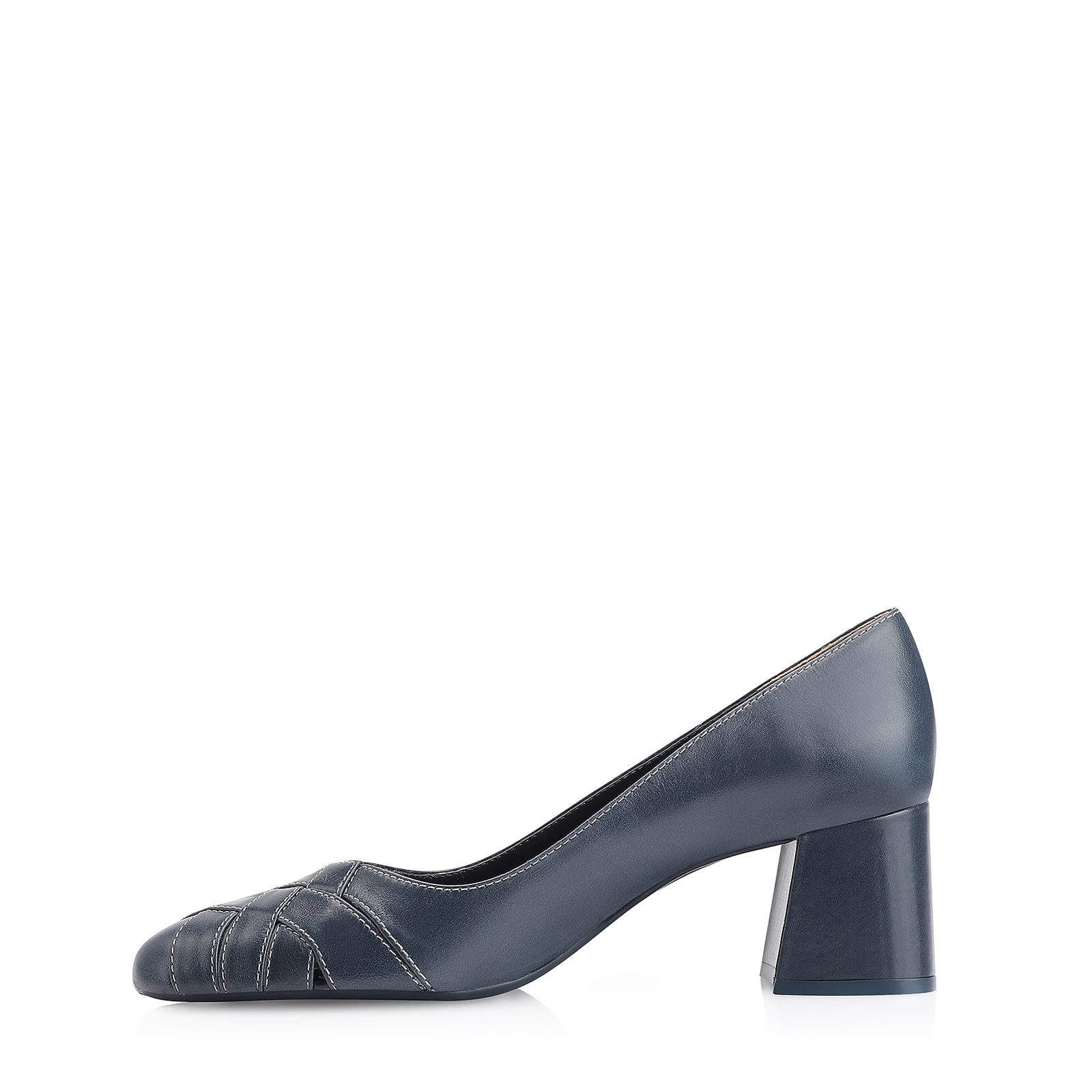 Scarpin Tressê Couro Azul