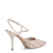 Scarpin Tressê Couro Off White/Bege - imagem 3