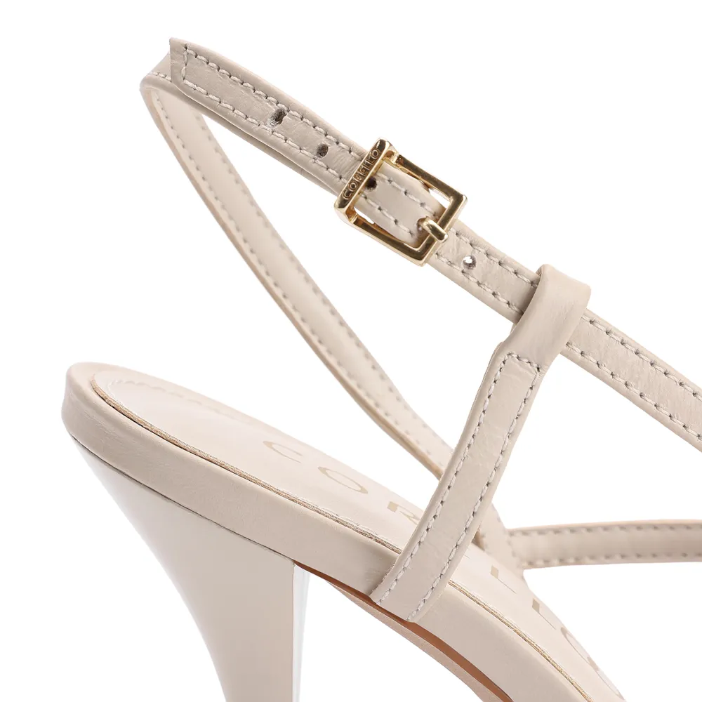 Scarpin Tressê Couro Off White/Bege - imagem 7