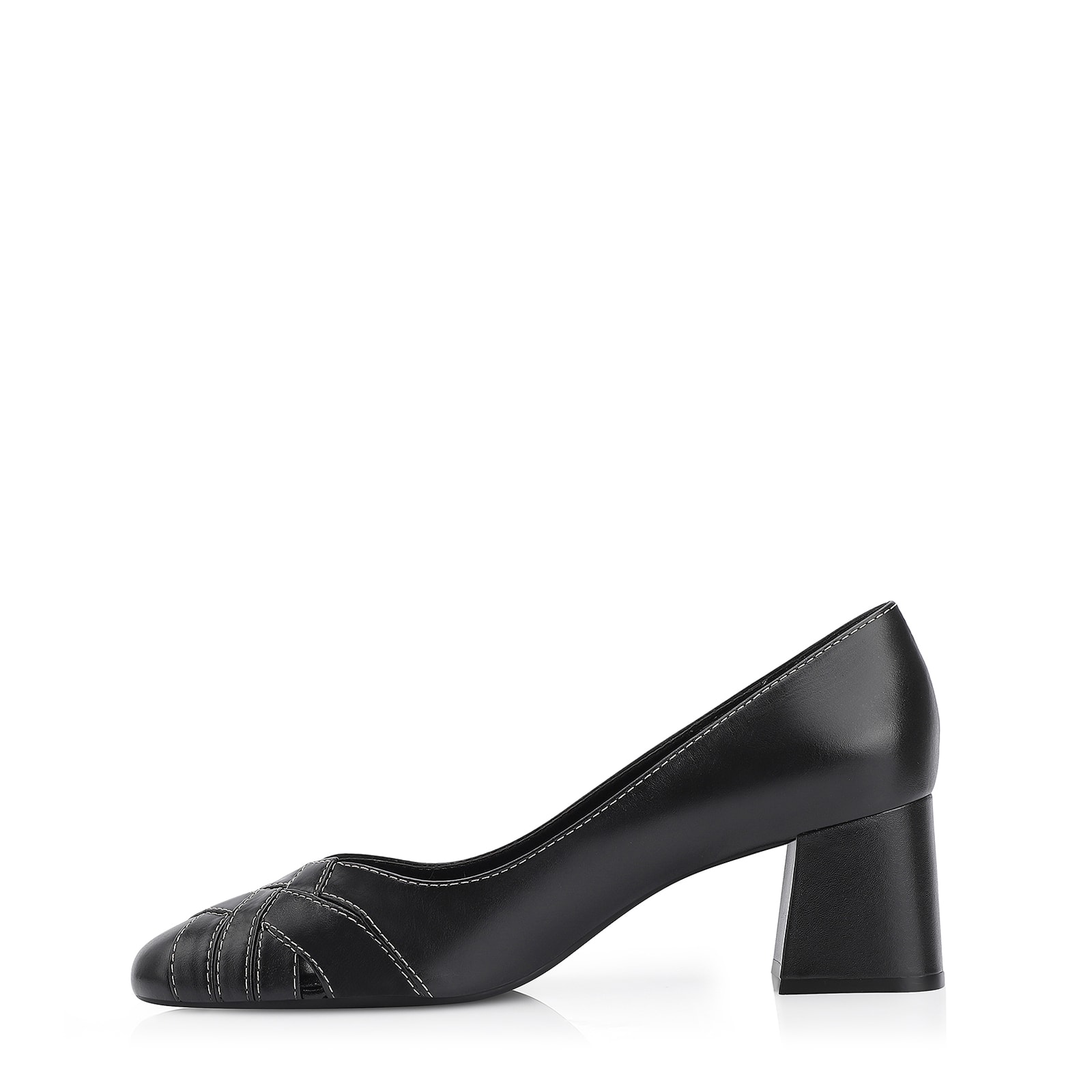 Scarpin Tressê Couro Preto