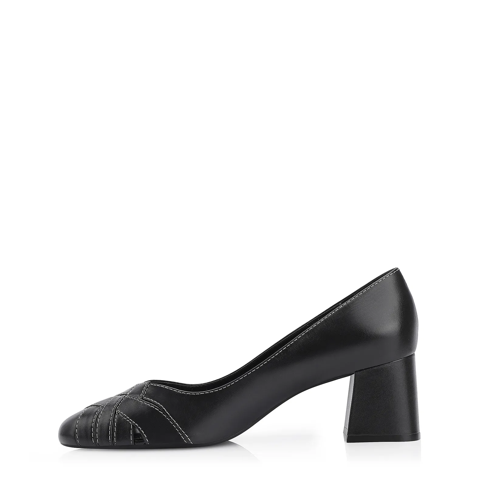 Scarpin Tressê Couro Preto