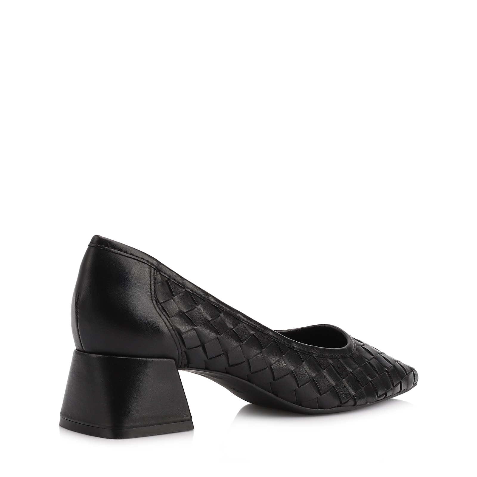 Scarpin Tressê Couro Preto