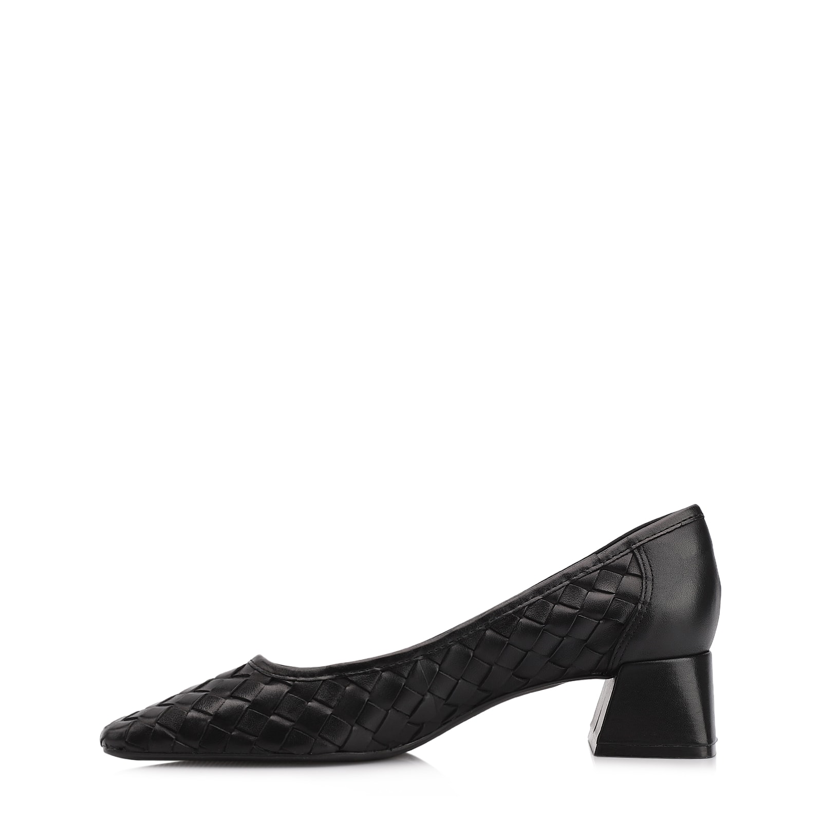 Scarpin Tressê Couro Preto