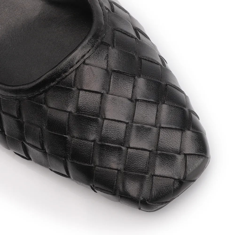 Scarpin Tressê Couro Preto - imagem 7