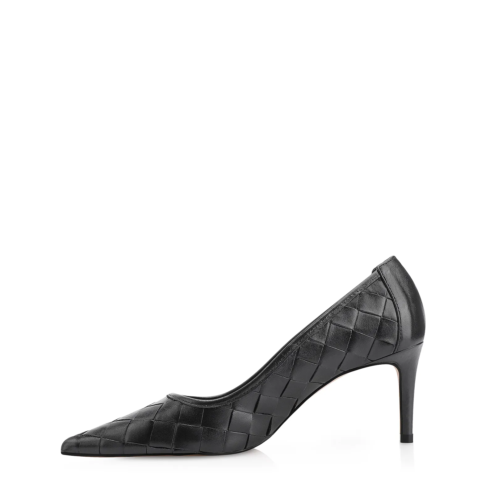 Scarpin Tressê Couro Preto