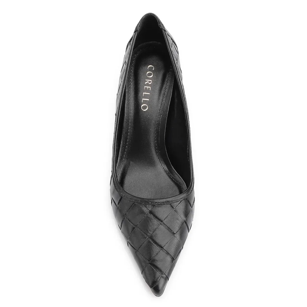 Scarpin Tressê Couro Preto - imagem 5