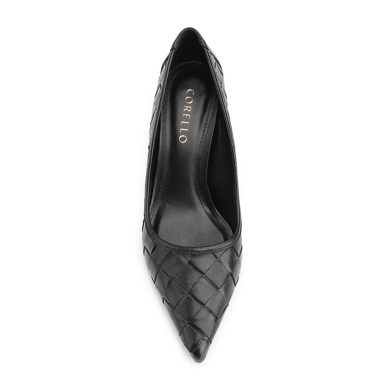 Scarpin Tressê Couro Preto