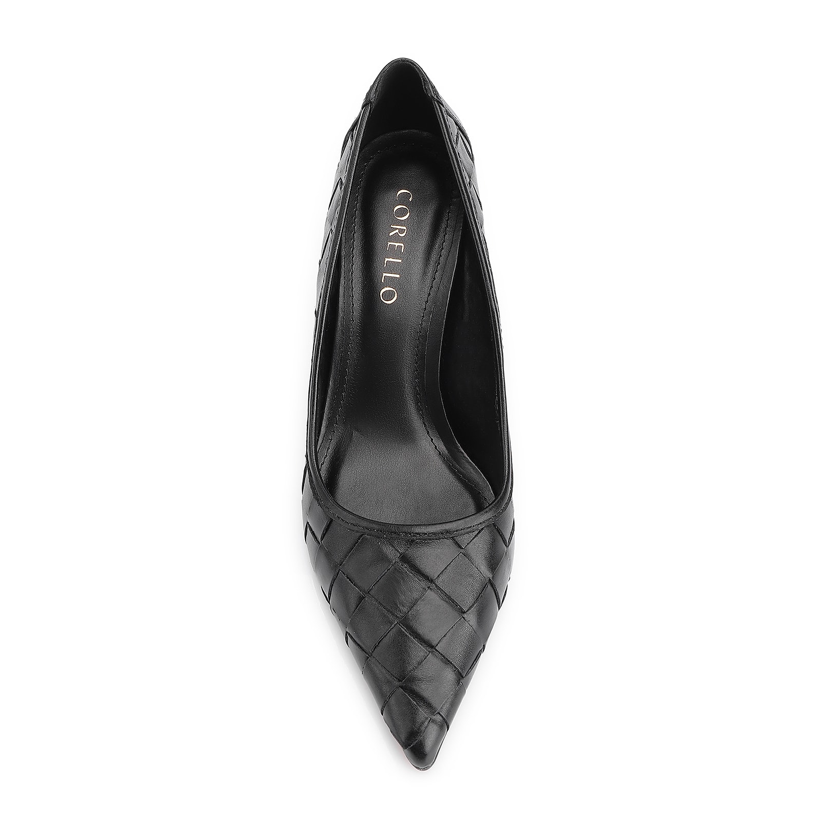 Scarpin Tressê Couro Preto