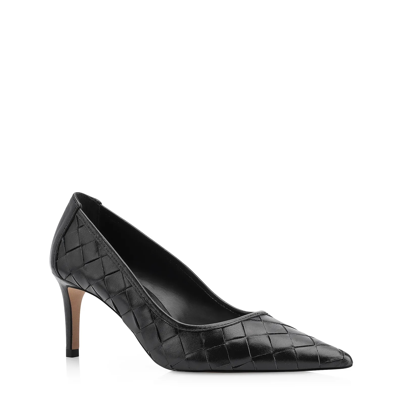 Scarpin Tressê Couro Preto