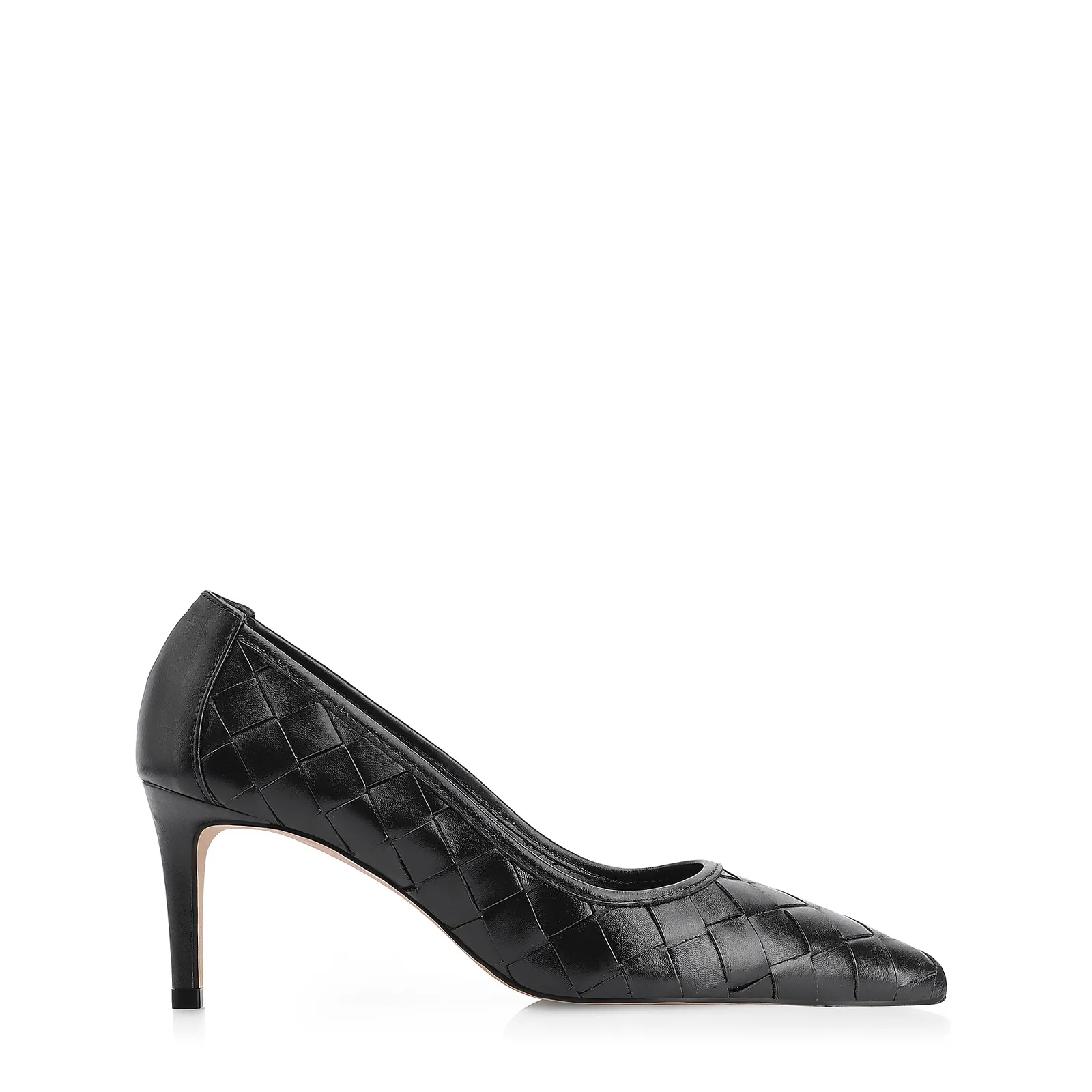 Scarpin Tressê Couro Preto