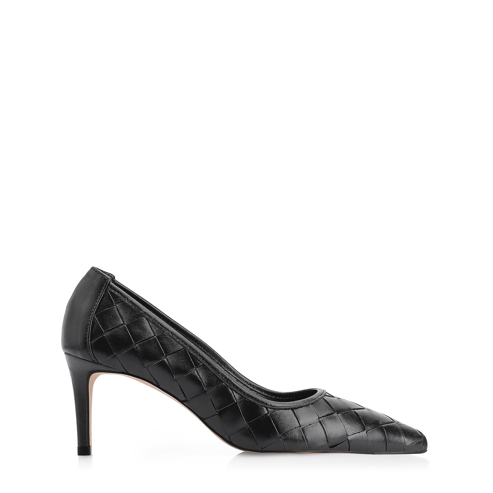 Scarpin Tressê Couro Preto