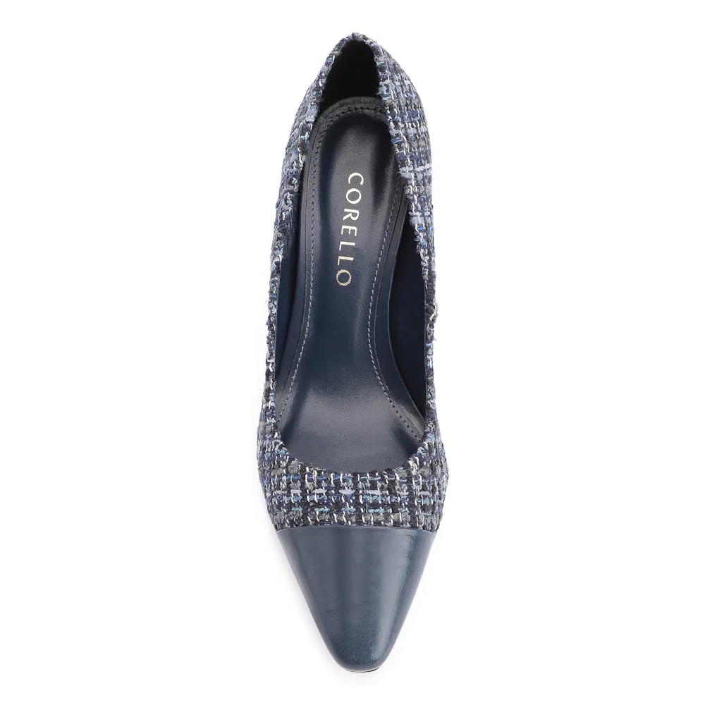 Scarpin Tweed Azul/Couro Azul - imagem 5