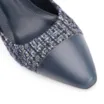 Scarpin Tweed Azul/Couro Azul - imagem 6