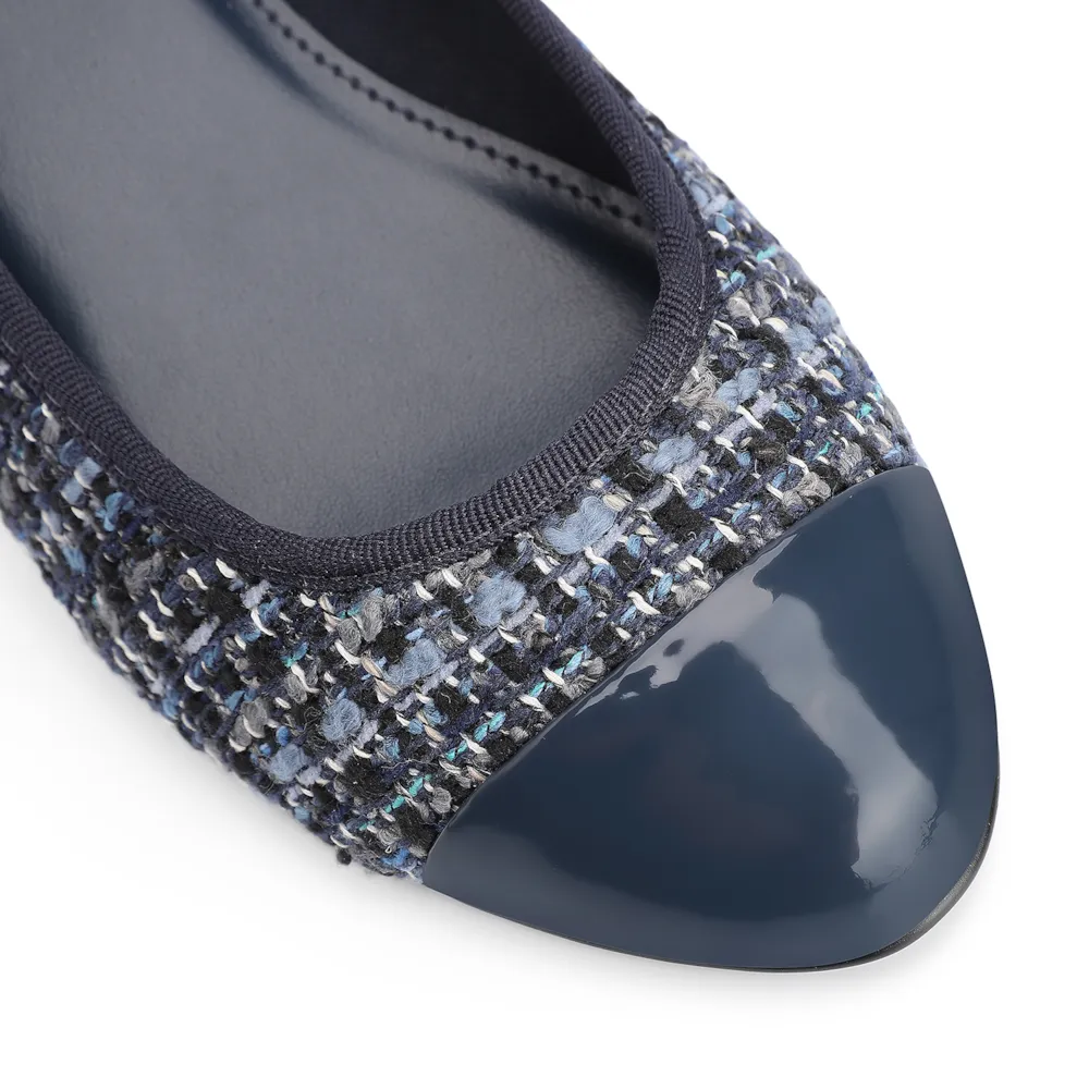 Scarpin Tweed Azul/Verniz Azul - imagem 7